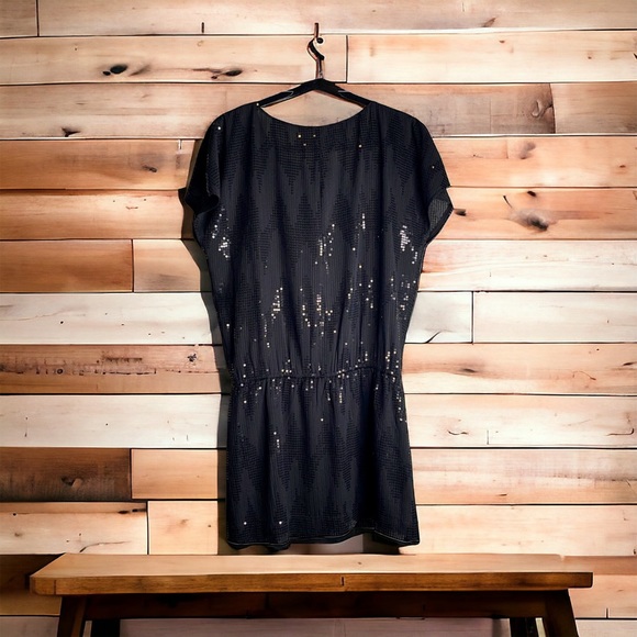 Black Sequined Drop waist Express Party dress - Picture 2 of 2